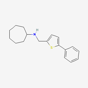 molecular formula C18H23NS B6318332 Cycloheptyl-(5-phenyl-thiophen-2-ylmethyl)-amine CAS No. 1026725-04-1