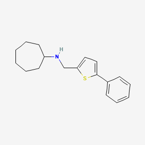 Cycloheptyl-(5-phenyl-thiophen-2-ylmethyl)-amine, 95%