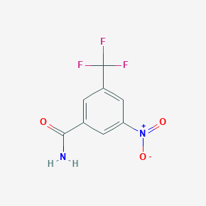 molecular formula C8H5F3N2O3 B6318349 3-Nitro-5-trifluoromethyl-benzamide CAS No. 20566-89-6
