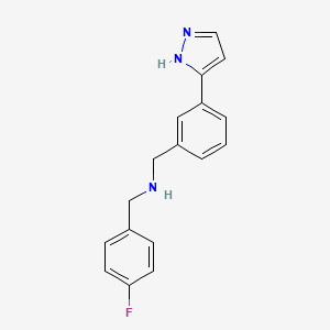 molecular formula C17H16FN3 B6318357 (4-Fluoro-benzyl)-[3-(2H-pyrazol-3-yl)-benzyl]-amine CAS No. 179056-30-5