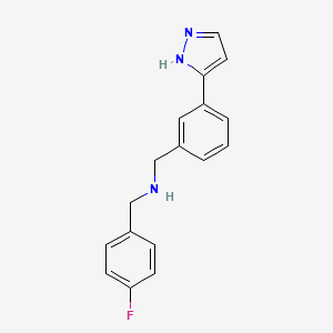 (4-Fluoro-benzyl)-[3-(2H-pyrazol-3-yl)-benzyl]-amine, 95%