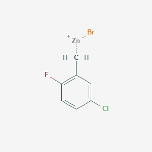 molecular formula C7H5BrClFZn B6318400 5-Chloro-2-fluorobenzylzinc bromide CAS No. 214976-40-6