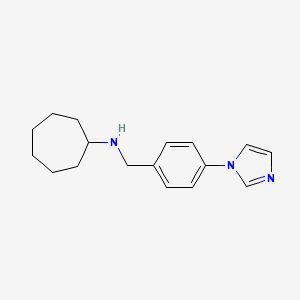 molecular formula C17H23N3 B6318422 Cycloheptyl-(4-imidazol-1-yl-benzyl)-amine CAS No. 179055-57-3