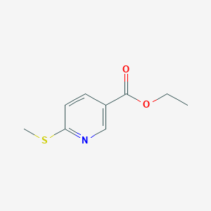 molecular formula C9H11NO2S B6318581 Ethyl 6-(methylsulfanyl)pyridine-3-carboxylate CAS No. 1692640-50-8