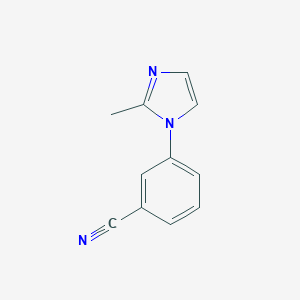 molecular formula C11H9N3 B063186 3-(2-Methyl-1H-imidazol-1-YL)benzonitrile CAS No. 167758-85-2