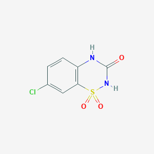 molecular formula C7H5ClN2O3S B6318628 7-chloro-2H-benzo[e][1,2,4]thiadiazin-3(4H)-one 1,1-dioxide CAS No. 5800-59-9