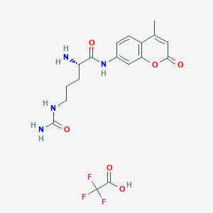 molecular formula C18H21F3N4O6 B6318693 H-Cit-AMC trifluoroacetate CAS No. 201851-46-9