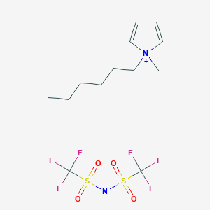 molecular formula C13H24F6N2O4S2 B6318727 1-HEXYL-1-METHYLPYRROLIDINIUM BIS(TRIFLUOROMETHYLSULFONYL)IMIDE CAS No. 380497-19-8
