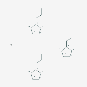 molecular formula C24H33Y B6318734 Tris(n-propylcyclopentadienyl)yttrium(III) CAS No. 329735-73-1