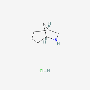 molecular formula C7H14ClN B6318774 rac-(1S,5R)-6-Azabicyclo[3.2.1]octane hydrochloride CAS No. 1992998-34-1