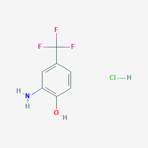 molecular formula C7H7ClF3NO B6318780 2-Amino-4-(trifluoromethyl)phenol hydrochloride CAS No. 112250-01-8
