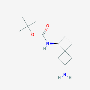molecular formula C12H22N2O2 B6318785 tert-butyl N-[(1S,4r,6R)-2-aminospiro[3.3]heptan-7-yl]carbamate CAS No. 1682624-72-1