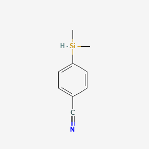 molecular formula C9H11NSi B6318813 Dimethyl(4-cyanophenyl)silane, 95% CAS No. 129409-68-3