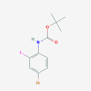 molecular formula C11H13BrINO2 B6318862 tert-butyl N-(4-bromo-2-iodophenyl)carbamate CAS No. 171513-04-5