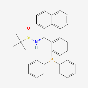 B6318914 [S(R)]-N-[(R)-[2-(diphenylphosphino)phenyl]-1-naphthalenylmethyl]-2-methyl-2-propanesulfinamide, 95% CAS No. 1616688-65-3