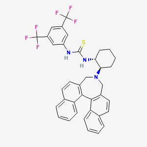 molecular formula C37H31F6N3S B6319169 N-[3,5-bis(trifluoroMethyl)phenyl-N'-[(1R,2R)-2-(11bR)3,5-dihydro-4H-dinaphth[2,1-c CAS No. 1040235-96-8