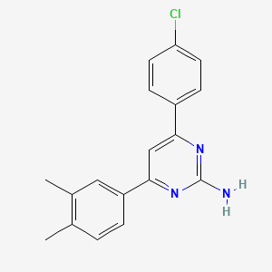 4-(4-Chlorophenyl)-6-(3,4-dimethylphenyl)pyrimidin-2-amine