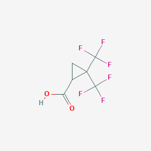 molecular formula C6H4F6O2 B6319491 2,2-Bis(trifluoromethyl)cyclopropane-1-carboxylic acid CAS No. 390388-87-1