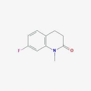 molecular formula C10H10FNO B6319623 7-Fluoro-1-methyl-1,2,3,4-tetrahydroquinolin-2-one CAS No. 166883-03-0