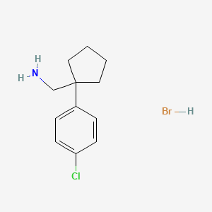 {[1-(4-Chlorophenyl)cyclopentyl]methyl}amine hydrobromide
