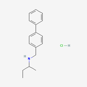 molecular formula C17H22ClN B6319786 (Butan-2-yl)[(4-phenylphenyl)methyl]amine hydrochloride CAS No. 1158447-84-7