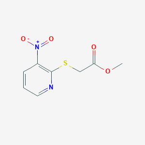 molecular formula C8H8N2O4S B6319918 2-(methoxycarbonyl)methylthio-3-nitropyridine CAS No. 477716-65-7