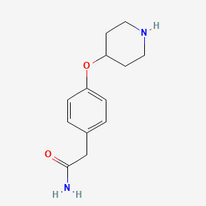 molecular formula C13H18N2O2 B6319974 2-(4-(Piperidin-4-yloxy)phenyl)acetamide CAS No. 902837-02-9