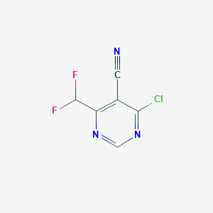 molecular formula C6H2ClF2N3 B6319995 4-Chloro-5-cyano-6-difluoromethylpyrimidine CAS No. 425394-90-7