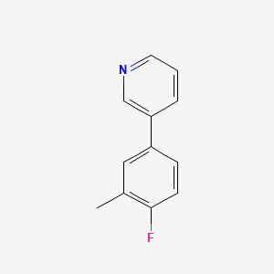 molecular formula C12H10FN B6320051 3-(4-Fluoro-3-methylphenyl)pyridine CAS No. 1214328-77-4