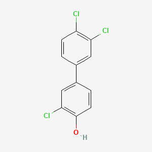 molecular formula C12H7Cl3O B6320110 2-Chloro-4-(3,4-dichlorophenyl)phenol CAS No. 124882-64-0