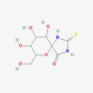 molecular formula C8H12N2O6S B063202 (2R,3R,4S,5R,6S)-3,4,5-Trihydroxy-2-hydroxymethyl-7,9-diaza-1-oxa-spiro[4,5]decane-10-one-8-thione CAS No. 189633-62-3