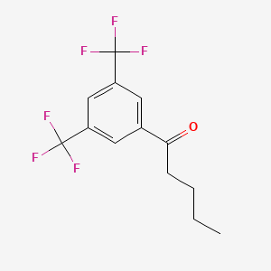 molecular formula C13H12F6O B6320313 1-[3,5-Bis(trifluoromethyl)phenyl]pentan-1-one CAS No. 30071-94-4
