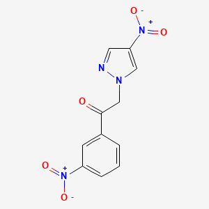 2-(4-Nitro-1H-pyrazol-1-yl)-1-(3-nitrophenyl)ethan-1-one