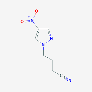 molecular formula C7H8N4O2 B6320449 4-(4-Nitro-1H-pyrazol-1-yl)butanenitrile CAS No. 1006572-00-4