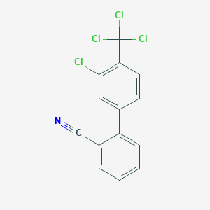 molecular formula C14H7Cl4N B6320471 3'-Chloro-4'-(trichloromethyl)biphenyl-2-carbonitrile CAS No. 442670-44-2