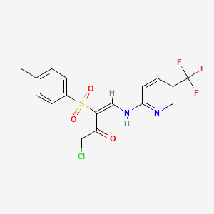 1-Chloro-3-((4-methylphenyl)sulfonyl)-4-((5-(trifluoromethyl)(2-pyridyl))amino)but-3-en-2-one