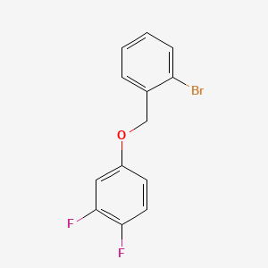 molecular formula C13H9BrF2O B6320547 4-(2-Bromobenzyloxy)-1,2-difluorobenzene, 97% CAS No. 834884-91-2