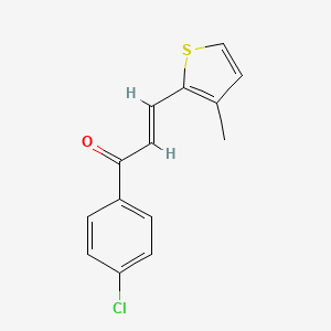 molecular formula C14H11ClOS B6320591 (2E)-1-(4-Chlorophenyl)-3-(3-methylthiophen-2-yl)prop-2-en-1-one CAS No. 77869-12-6
