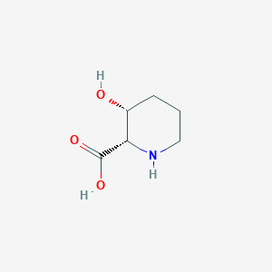 molecular formula C6H11NO3 B063206 (2S,3R)-3-hydroxypiperidine-2-carboxylic acid CAS No. 194297-98-8