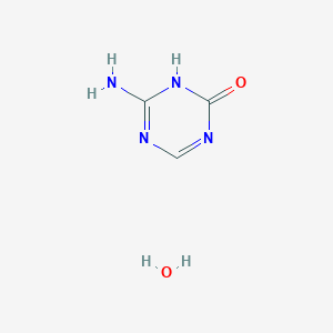 molecular formula C3H6N4O2 B6320601 2-Amino-4-hydroxy-1,3,5-triazine hydrate;  98% CAS No. 426837-12-9