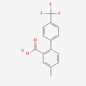 molecular formula C15H11F3O2 B6320618 5-Methyl-2-(4-trifluoromethylphenyl)benzoic acid CAS No. 537713-19-2