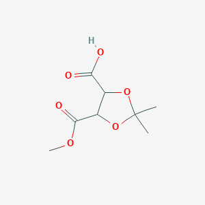molecular formula C8H12O6 B6320622 rac-5-(Methoxycarbonyl)-2,2-dimethyl-1,3-dioxolane-4-carboxylic acid CAS No. 143004-82-4