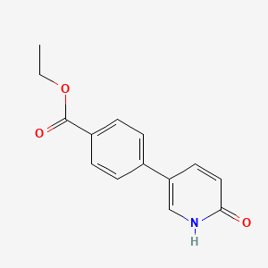 molecular formula C14H13NO3 B6320648 5-(4-ETHOXYCARBONYLPHENYL)-2-HYDROXYPYRIDINE CAS No. 281233-45-2