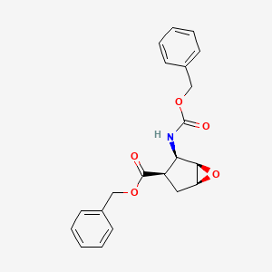molecular formula C21H21NO5 B6320737 Benzyl (1R*,2R*,3R*,5S*)-2-(benzyloxycarbonylamino)-6-oxa-bicyclo[3.1.0]hexane-3-carboxylate CAS No. 959745-78-9