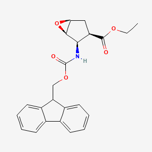 molecular formula C23H23NO5 B6320742 Ethyl (1R*,2R*,3R*,5S*)-2-(9-fluorenylmethoxycarbonylamino)-6-oxa-bicyclo[3.1.0]hexane-3-carboxylate CAS No. 959745-77-8