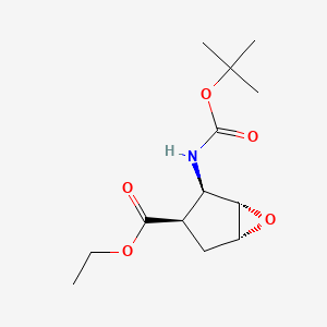 molecular formula C13H21NO5 B6320761 Ethyl (1S*,2R*,3R*,5R*)-2-(tert-butoxycarbonylamino)-6-oxa-bicyclo[3.1.0]hexane-3-carboxylate CAS No. 959745-87-0
