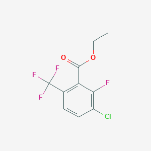 molecular formula C10H7ClF4O2 B6320876 Ethyl 3-chloro-2-fluoro-6-(trifluoromethyl)benzoate CAS No. 773135-49-2