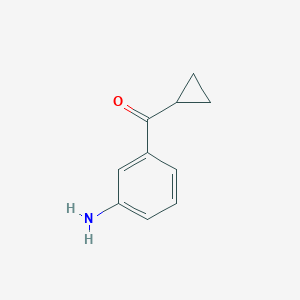 molecular formula C10H11NO B063209 (3-Aminophenyl)(cyclopropyl)methanone CAS No. 162174-75-6
