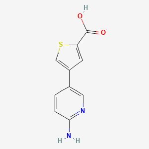 molecular formula C10H8N2O2S B6320902 4-(6-Aminopyridin-3-yl)thiophene-2-carboxylic acid CAS No. 893730-19-3