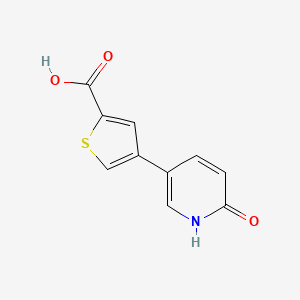 molecular formula C10H7NO3S B6320908 5-(2-Carboxythiophene-4-YL)-2-hydroxypyridine CAS No. 893727-78-1